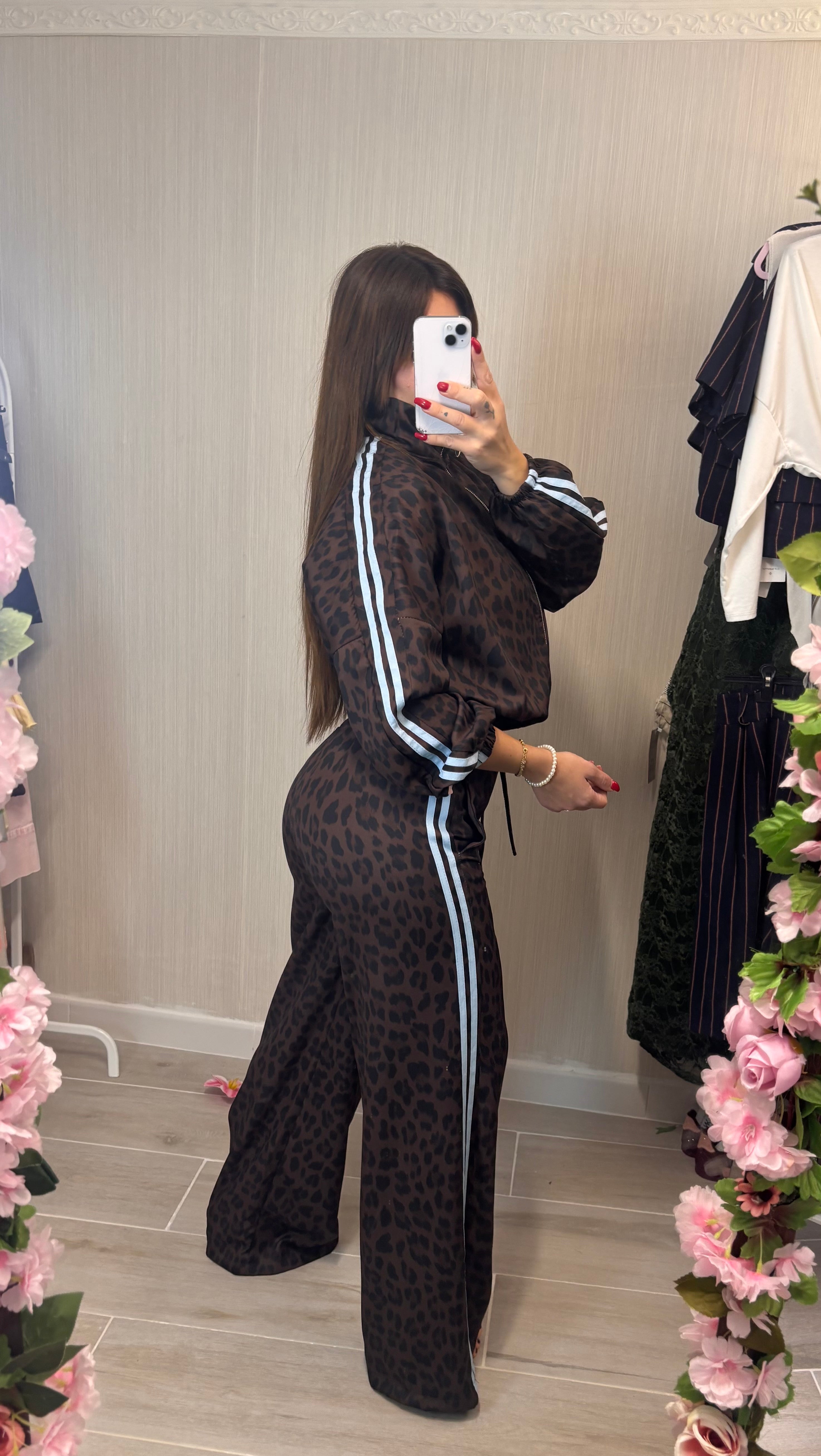 Conjunto Rayas Leopard