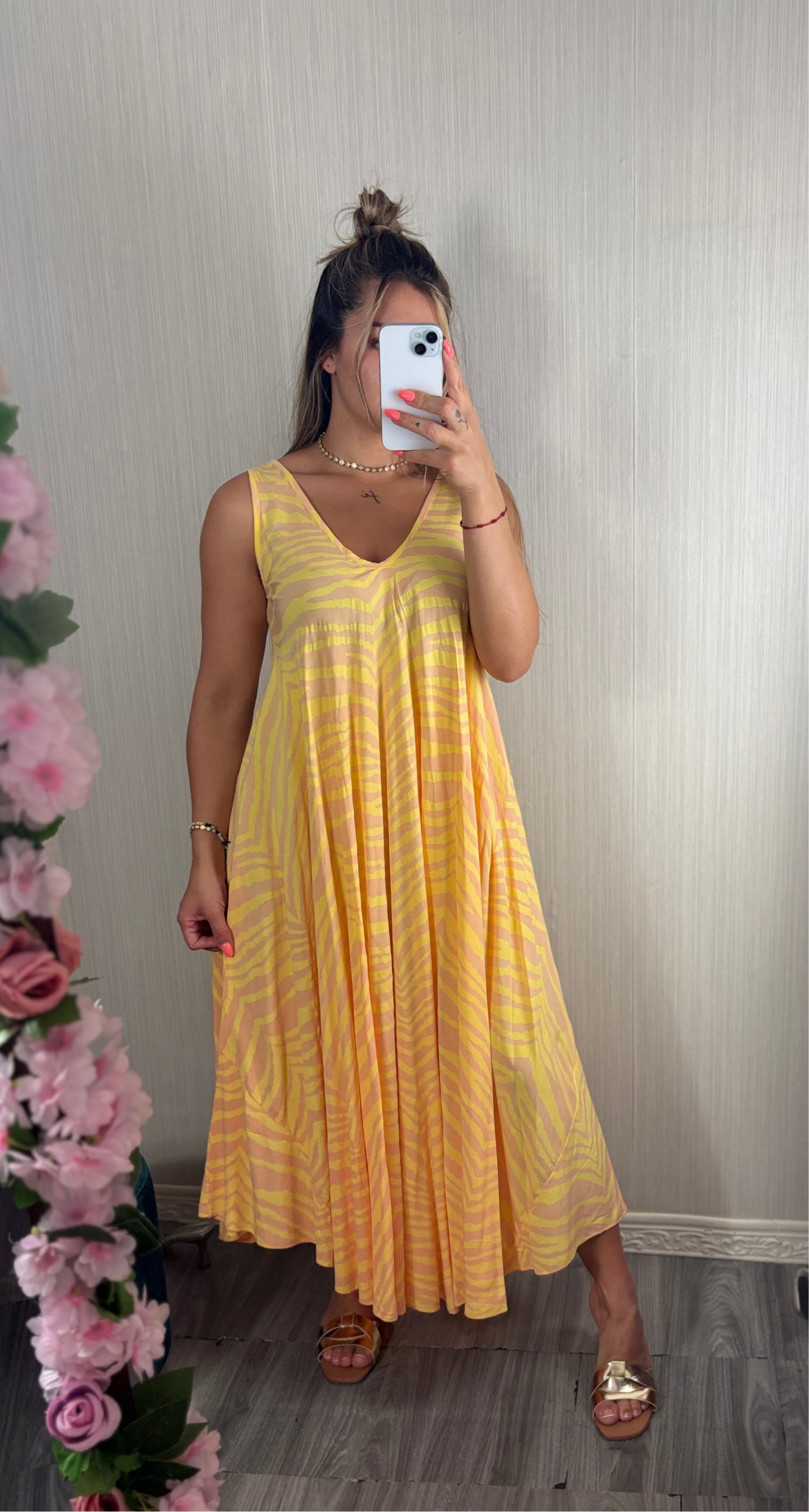 Vestido flúor naranja