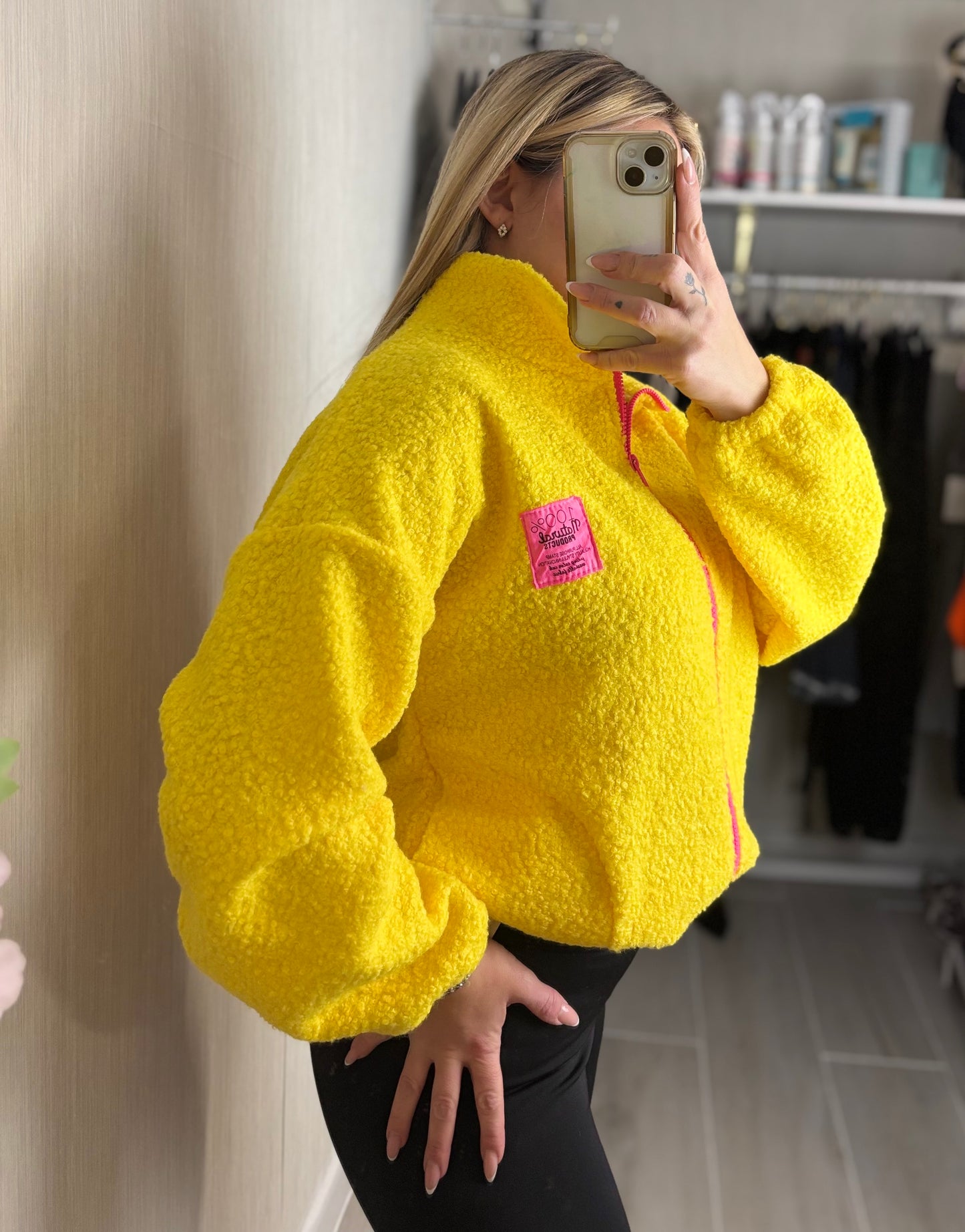 Sudadera borre amarilla