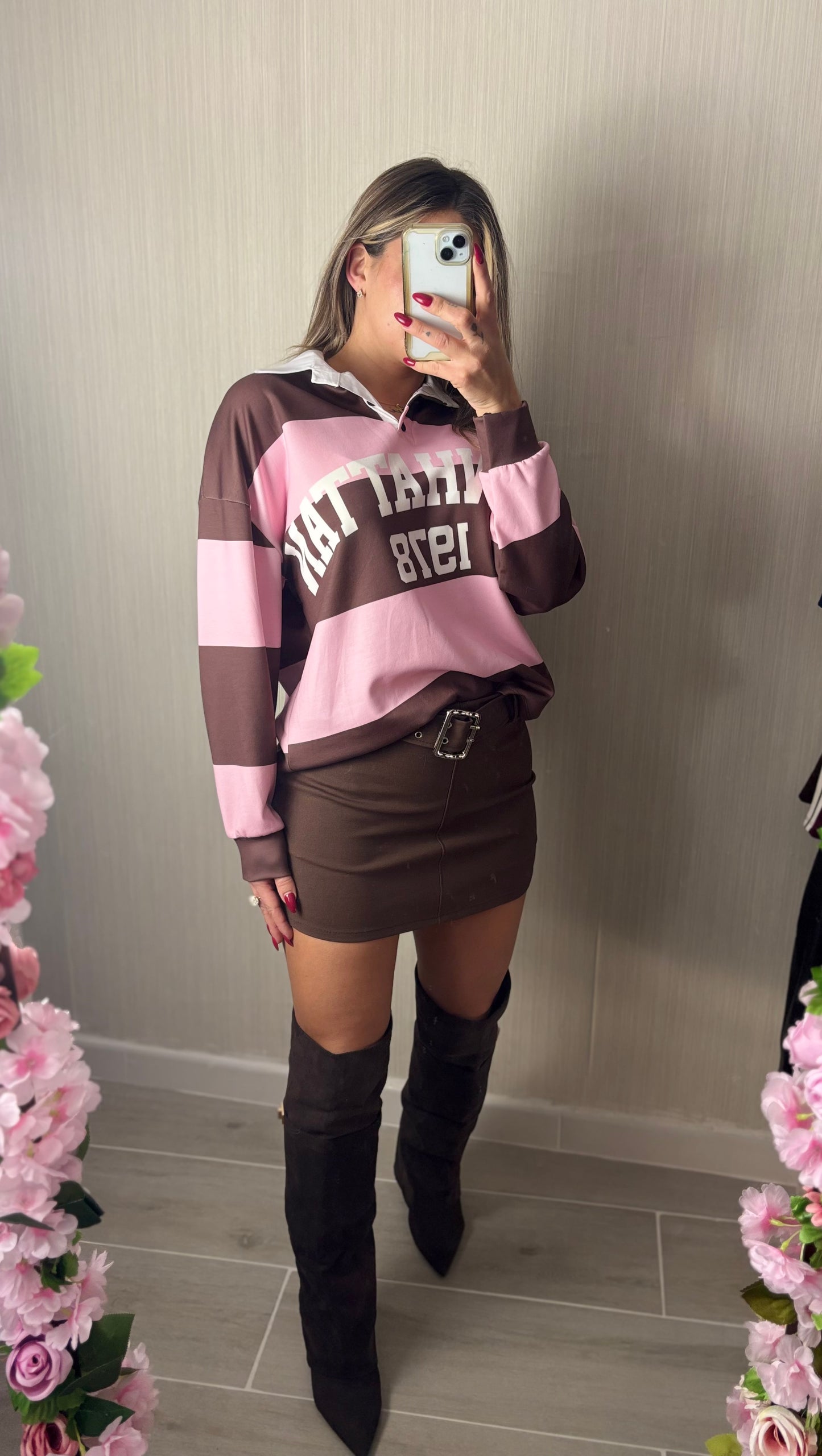 Falda short chocolate