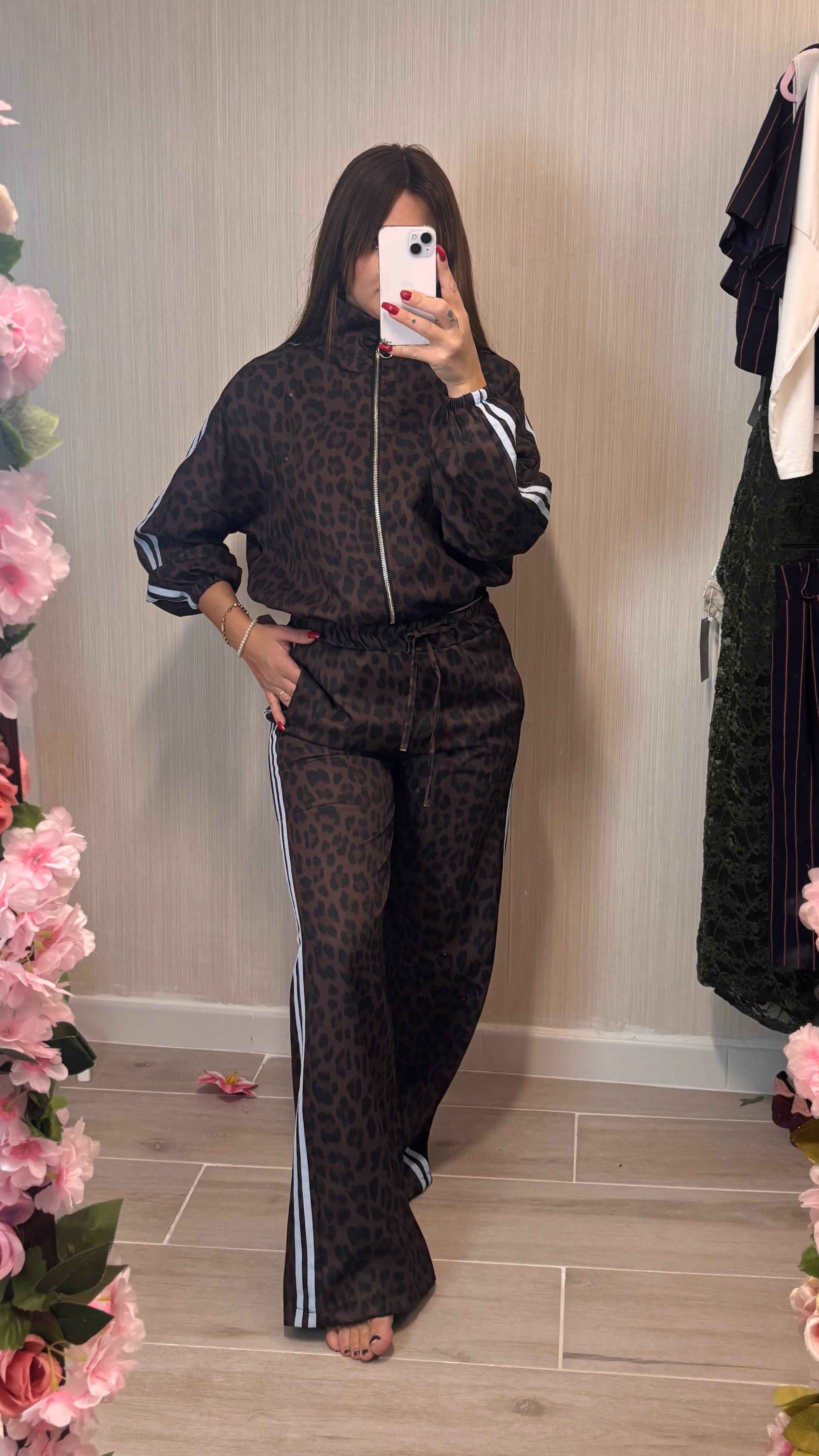 Conjunto Rayas Leopard