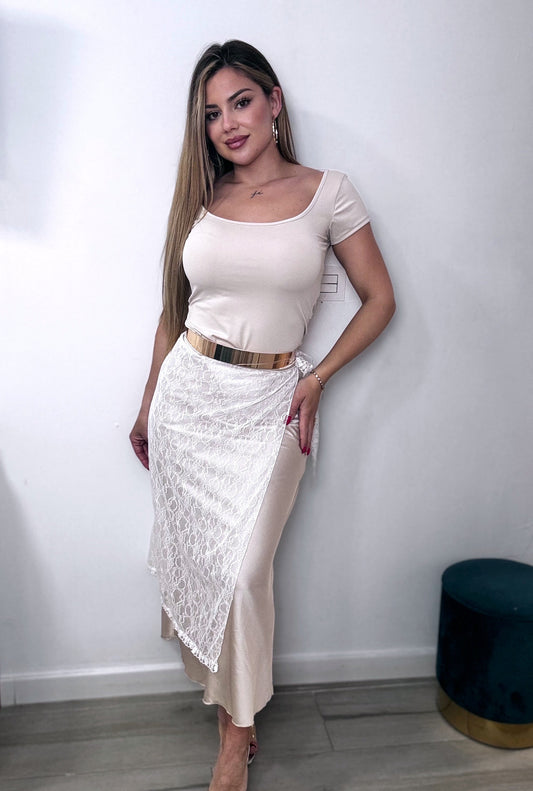 Falda deluxe beige