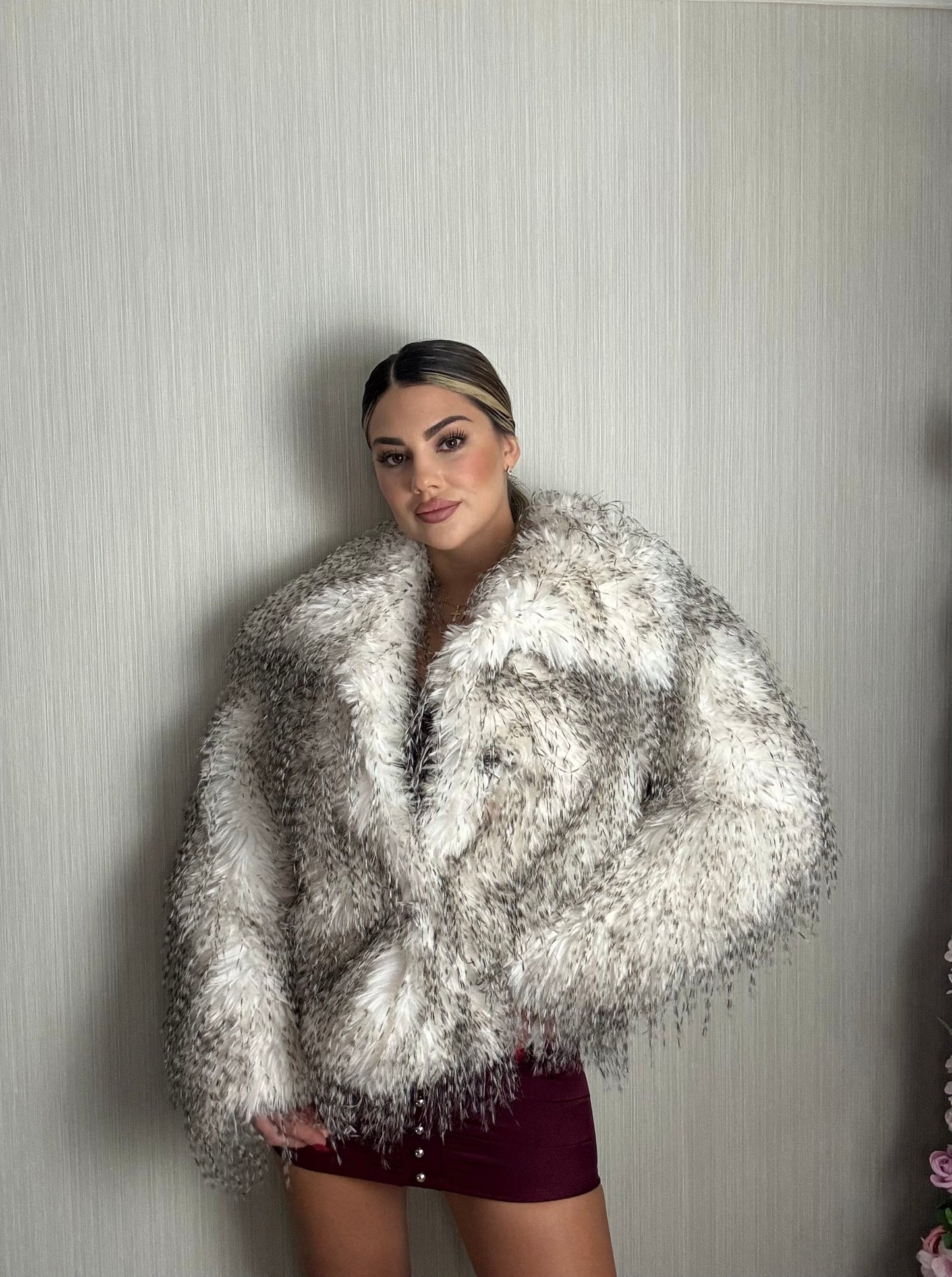 Abrigo pelito bicolor