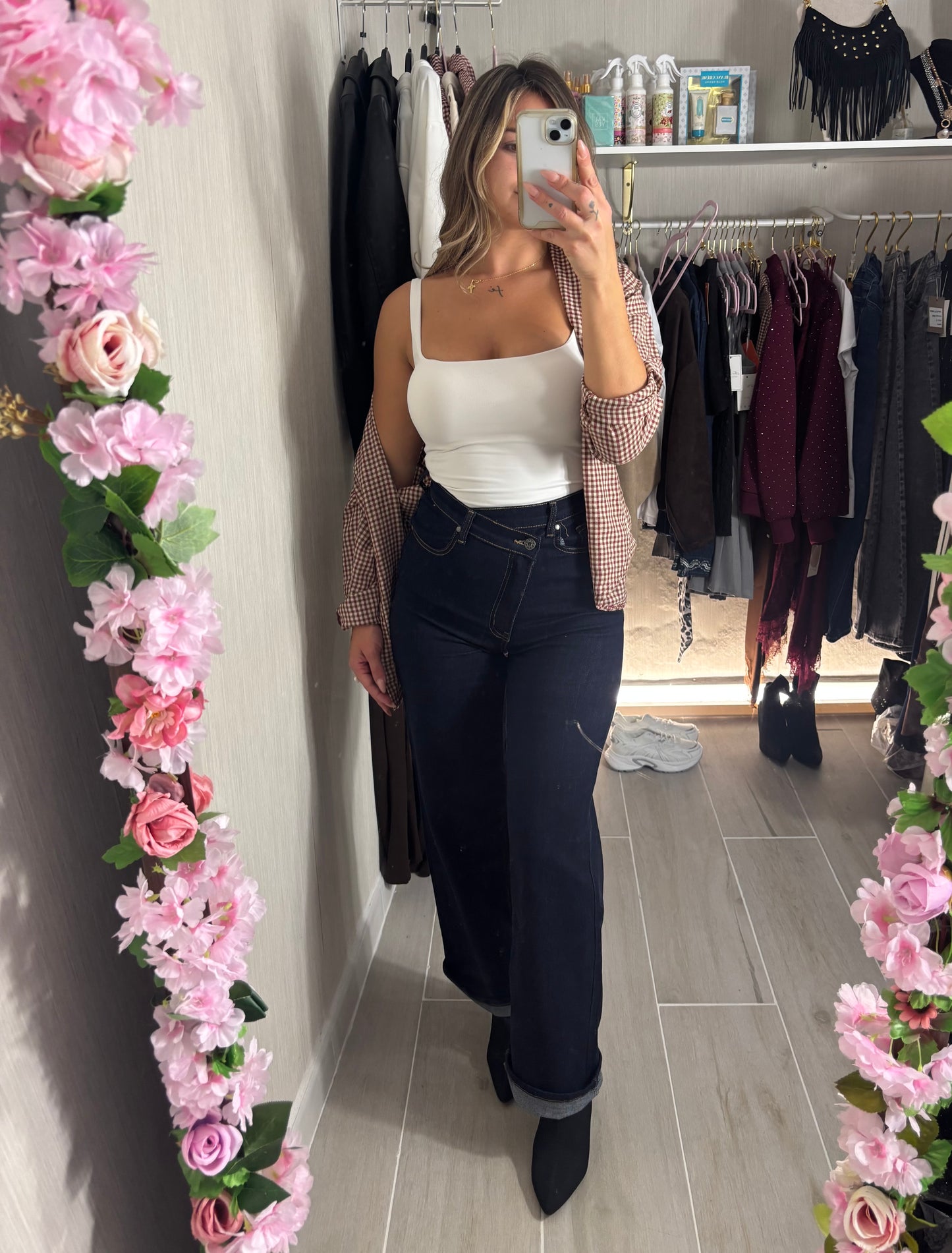 Pantalón vaquero doble botón