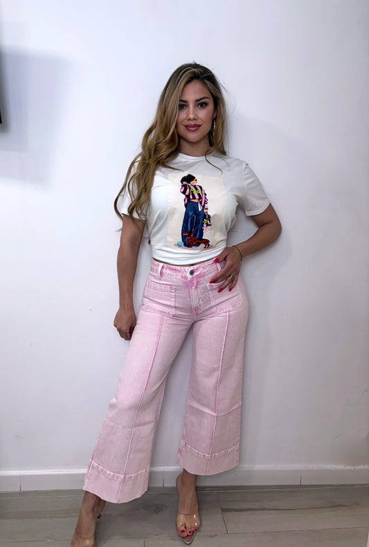 Pantalón Pink efecto lavado
