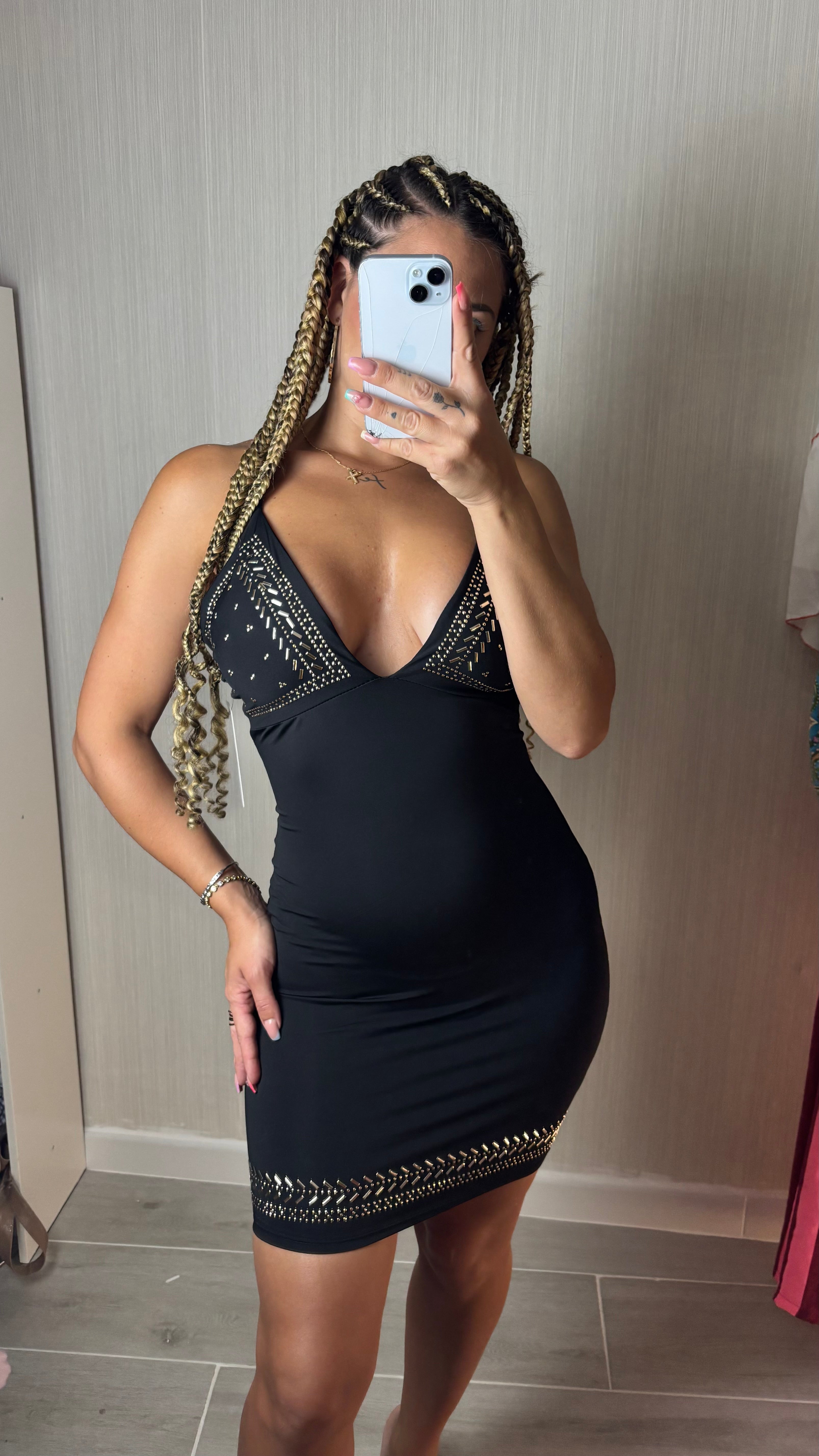 Vestido tach negro