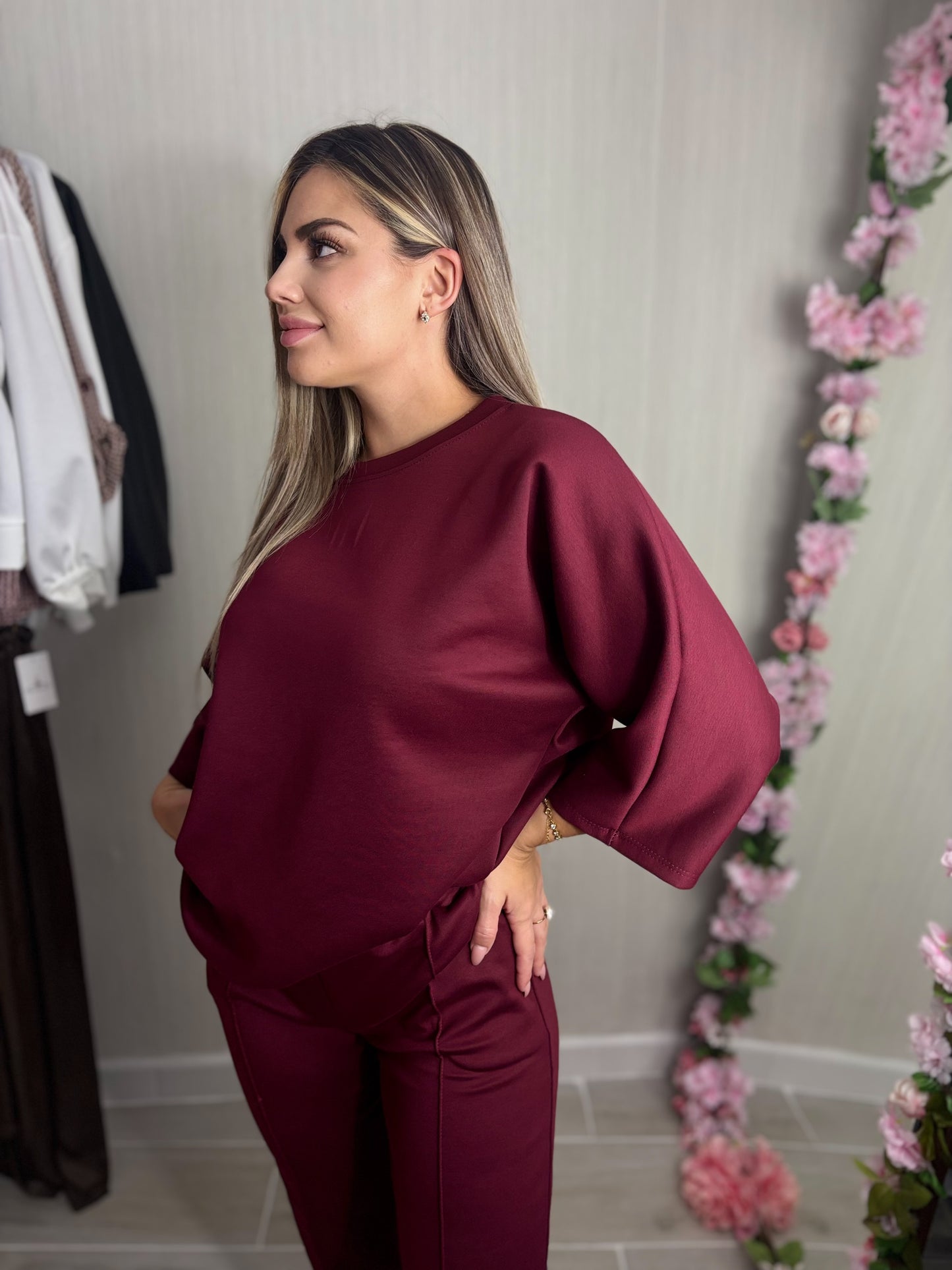 Conjunto Zara burdeos