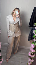 Conjunto Corsé taupe