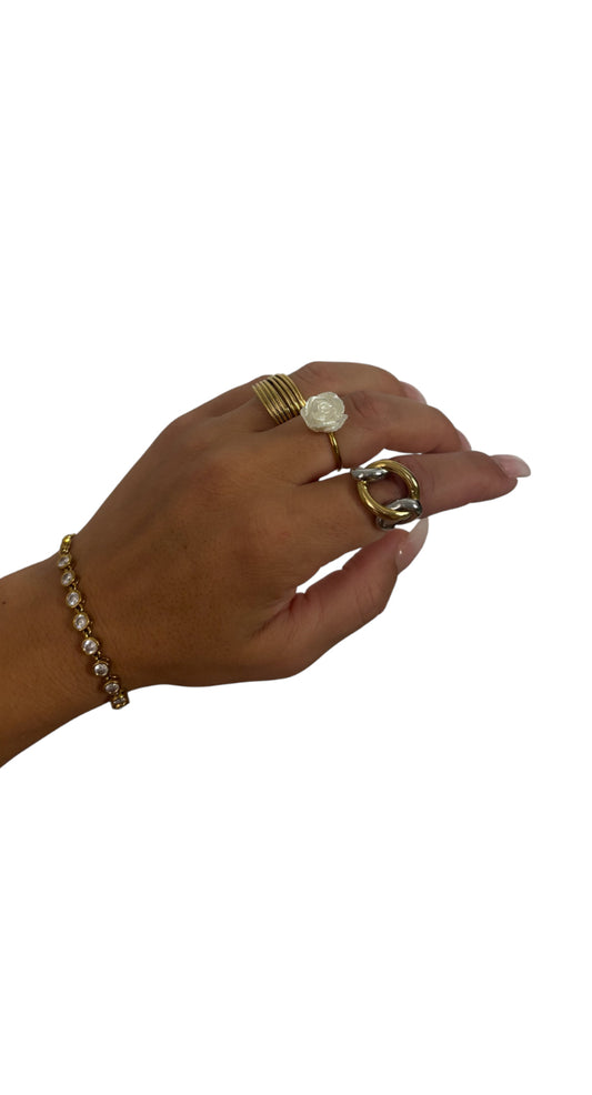 Anillo variado metales