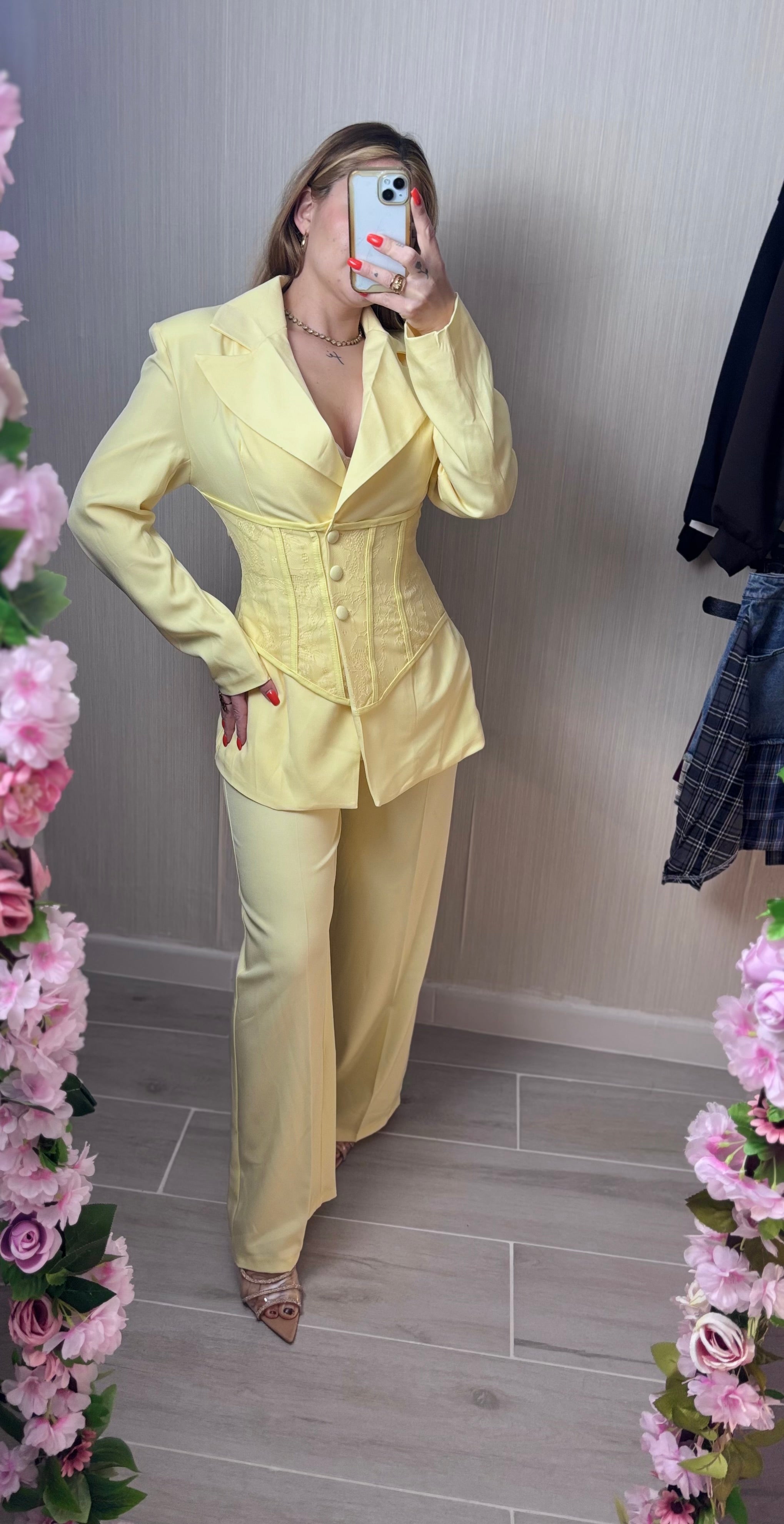 Conjunto Corsé limón