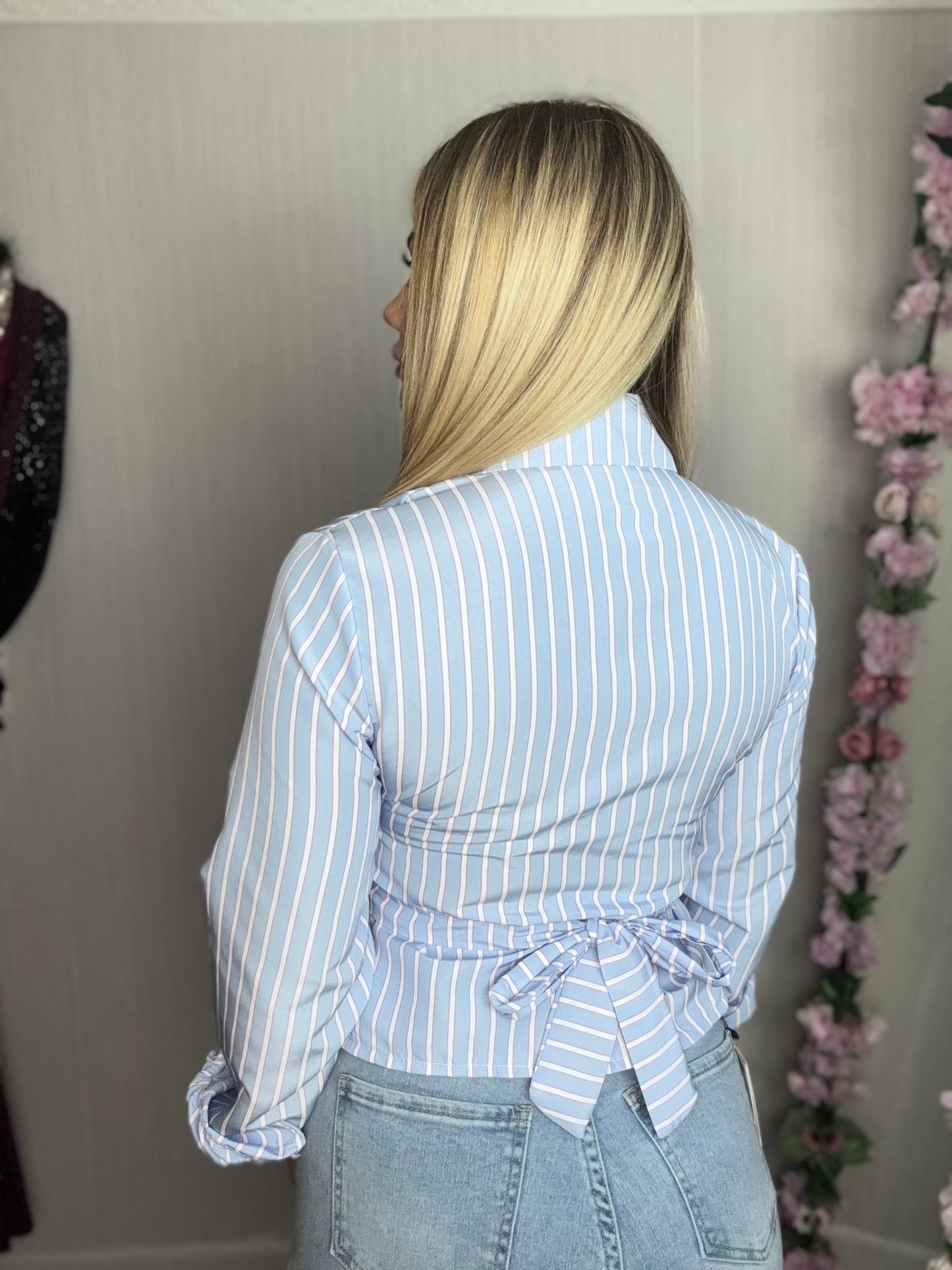 Camisa rayas celeste