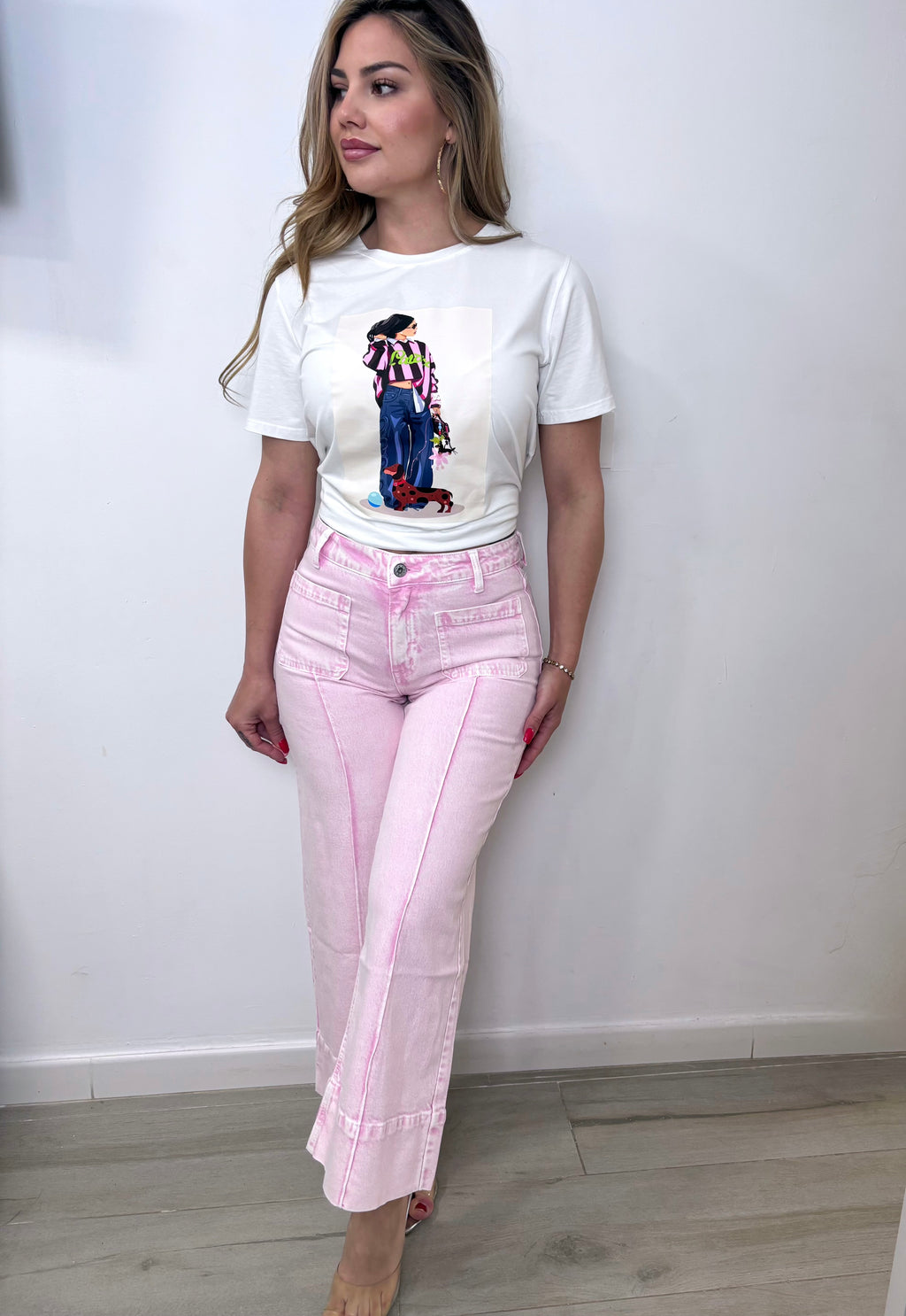 Pantalón Pink efecto lavado