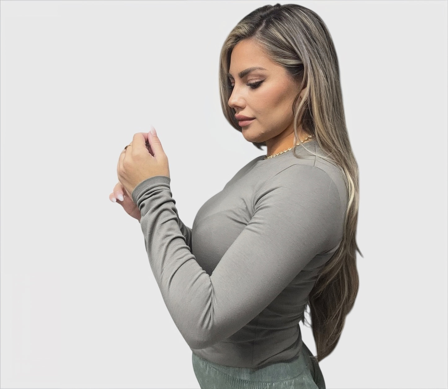 Camiseta básica verde caza