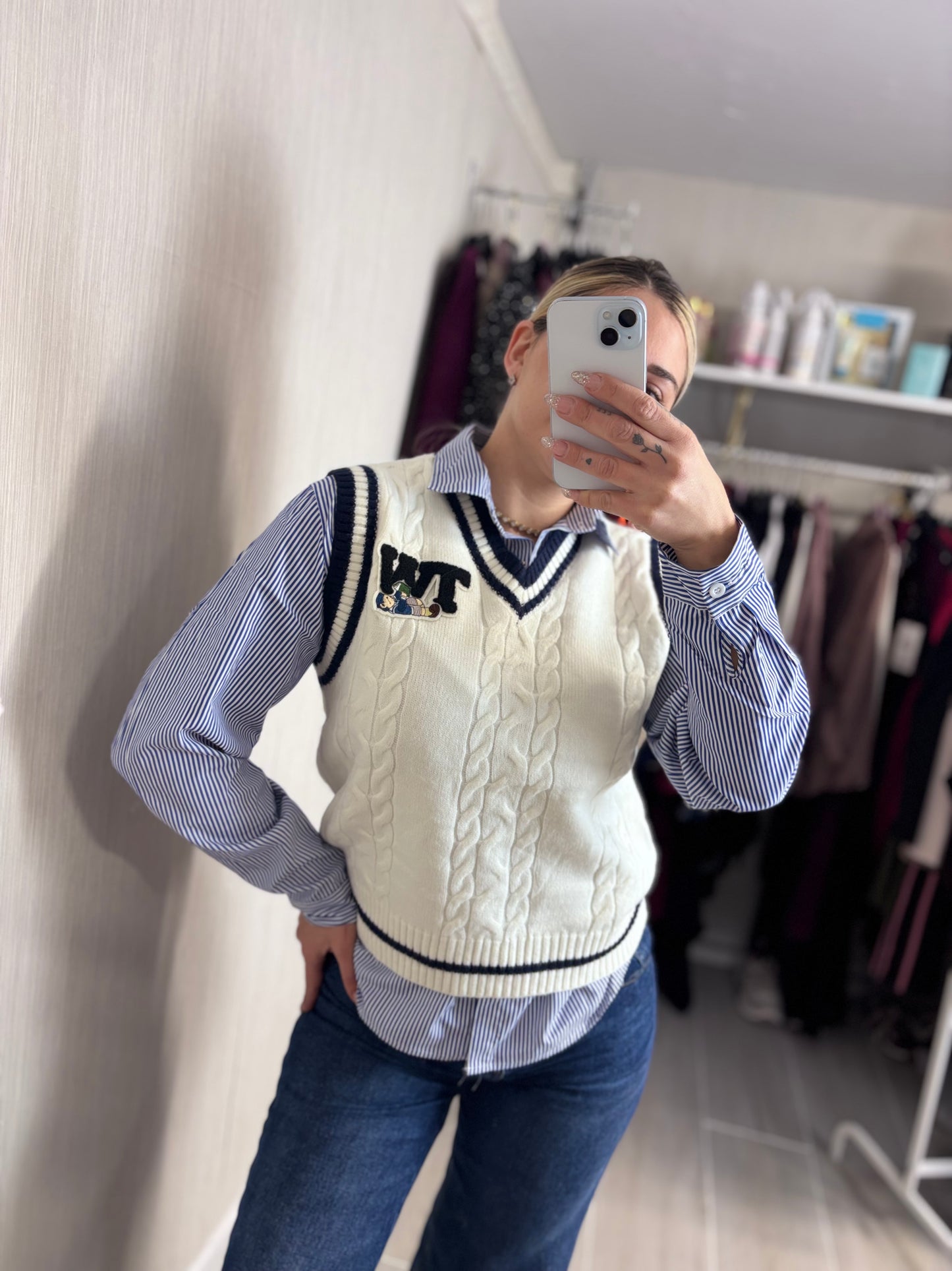 Conjunto chaleco camisa