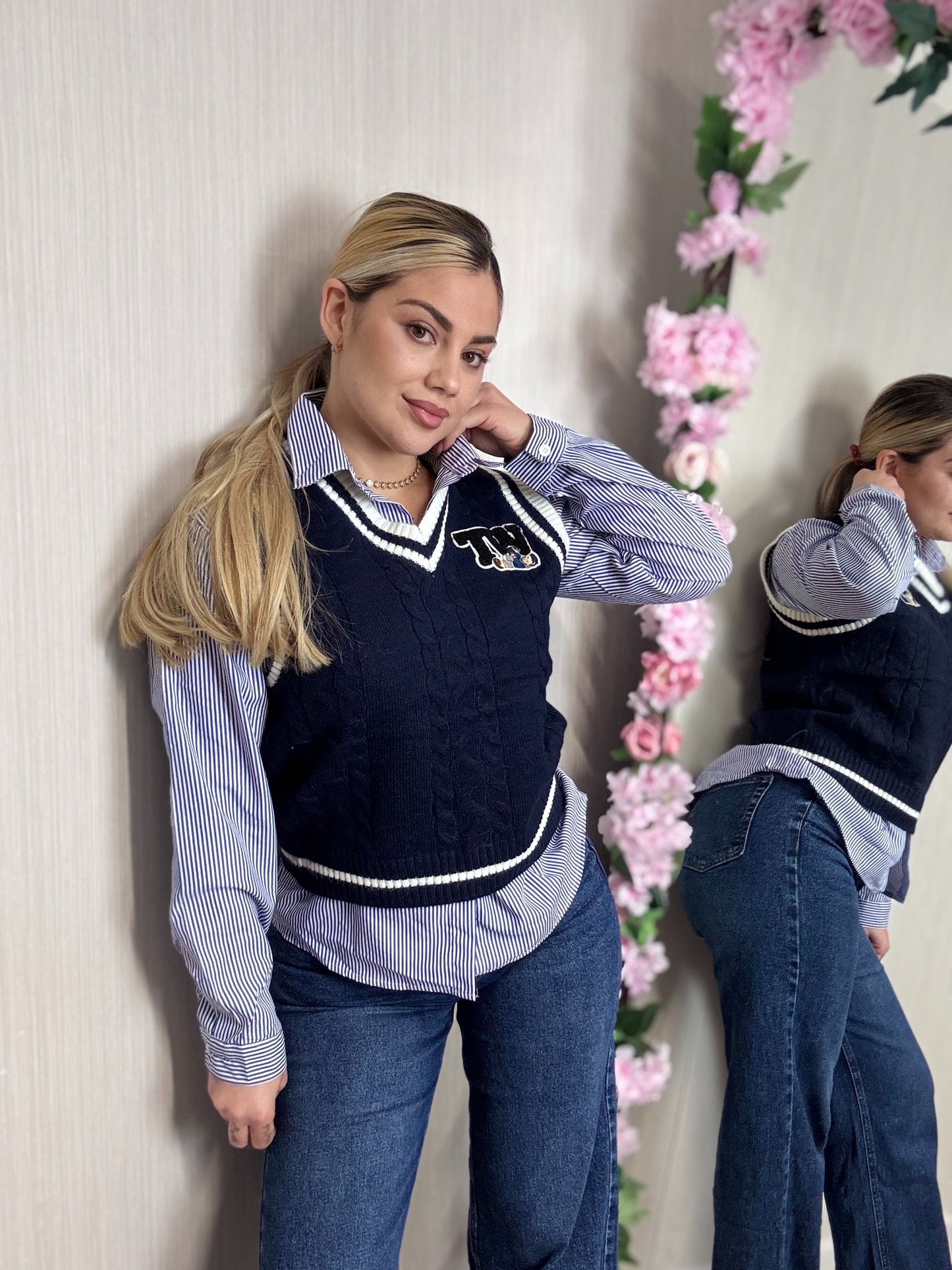 Conjunto chaleco camisa