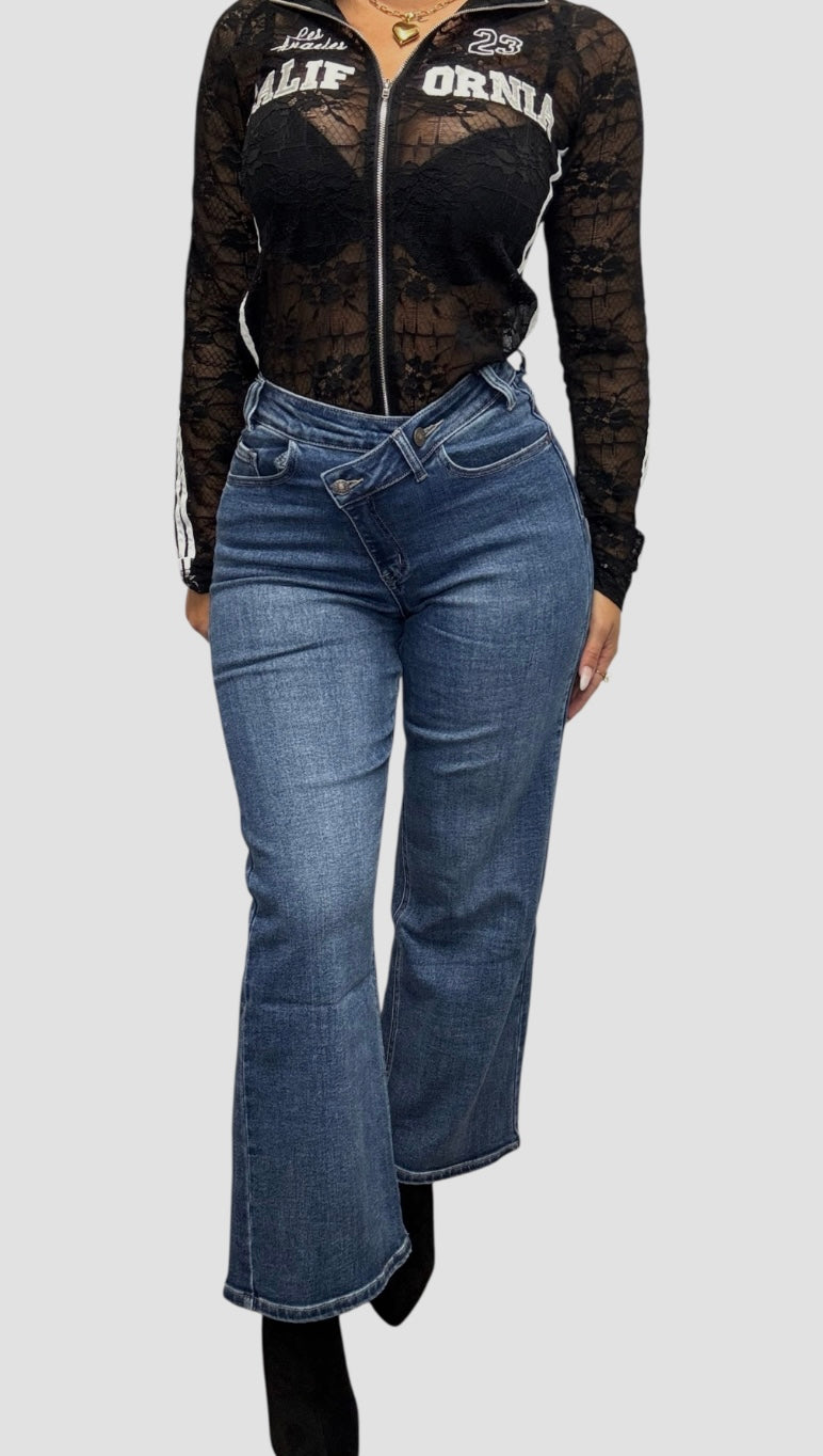 Pantalón vaquero doble botón