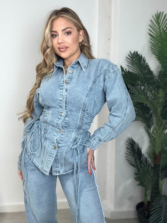 Camisa Denim cruzados