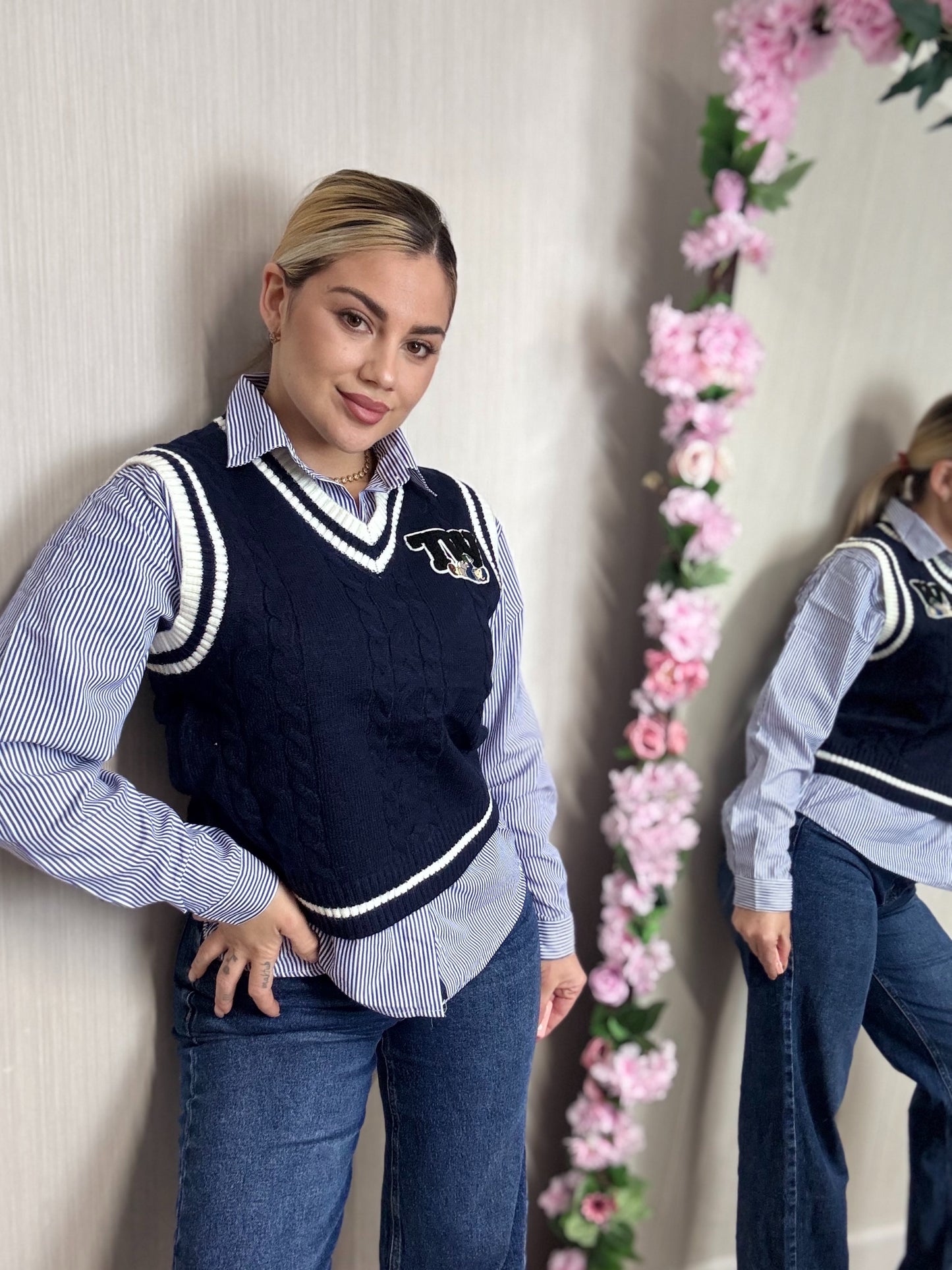 Conjunto chaleco camisa